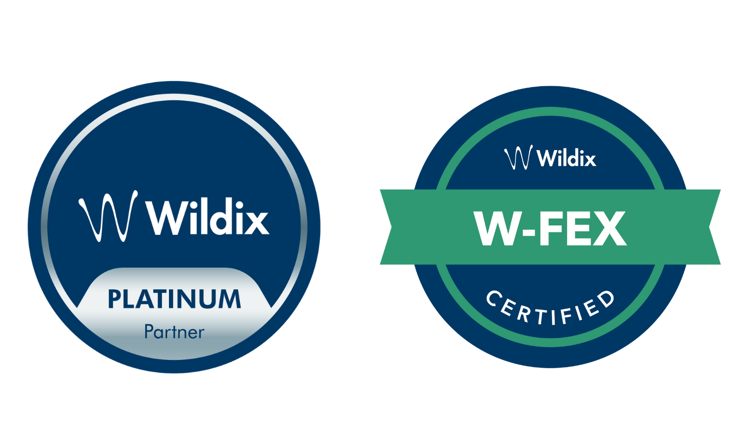 Wildix, Cloud, VoIP Phone Solution Wildix Platinum Partner & W-FEX certified badges.